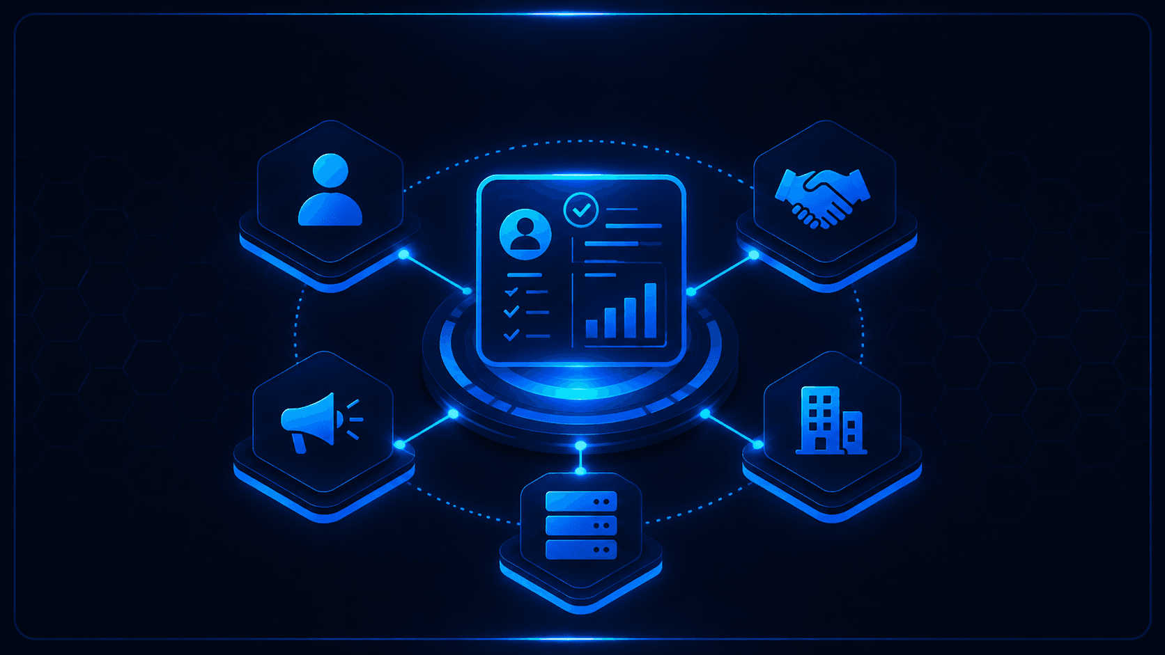 Campaign intake, infrastructure & coordination — a central campaign hub linked to creators, partners, and broadcast nodes